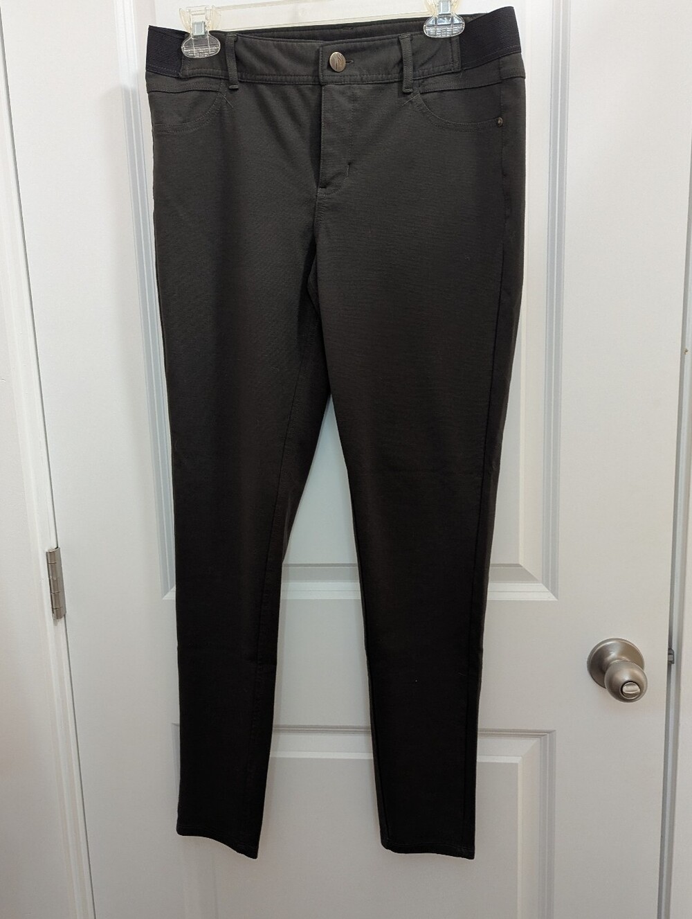 Women's Olive Slim Ponte Pants
